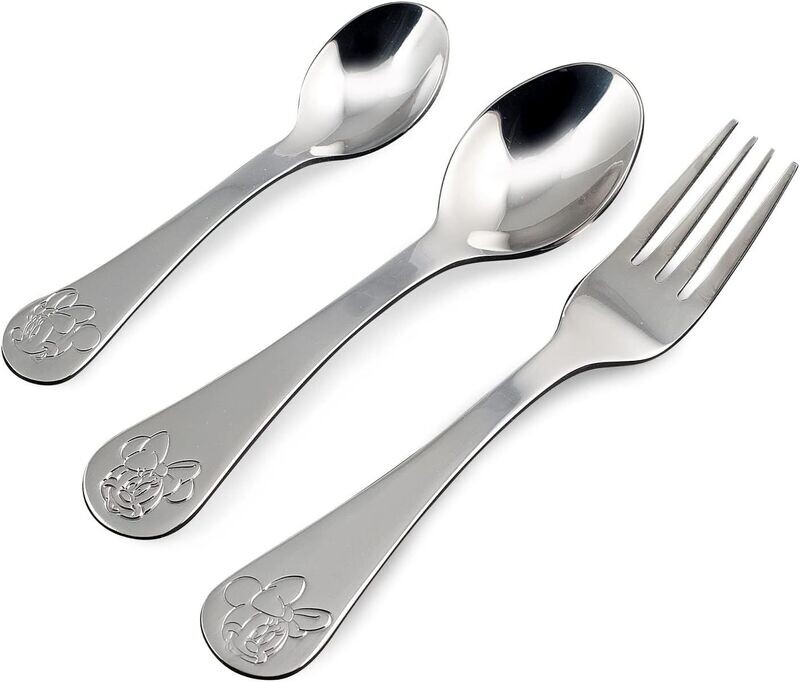 DISNEY MINNIE - Couverts inox (2 cuillères, 1 fourchette)