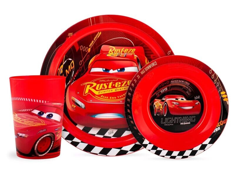 DISNEY CARS - Ensemble repas (assiette, bol, verre)