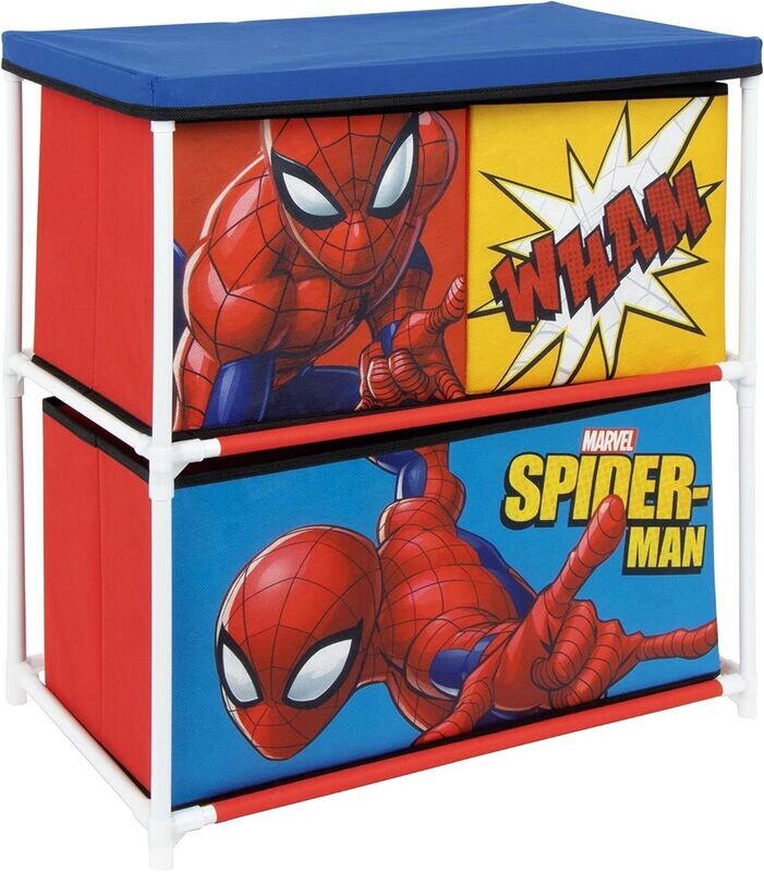 SPIDERMAN - Meuble de rangement 3 corbeilles