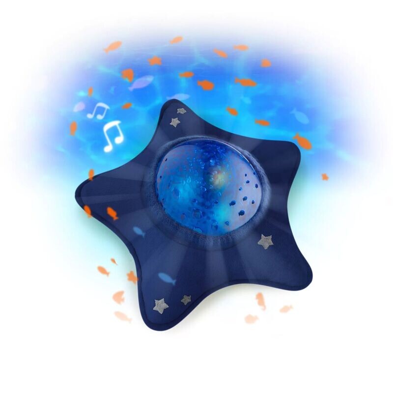 ETOILE DE MER - Peluche et projecteur dynamique océan bleu