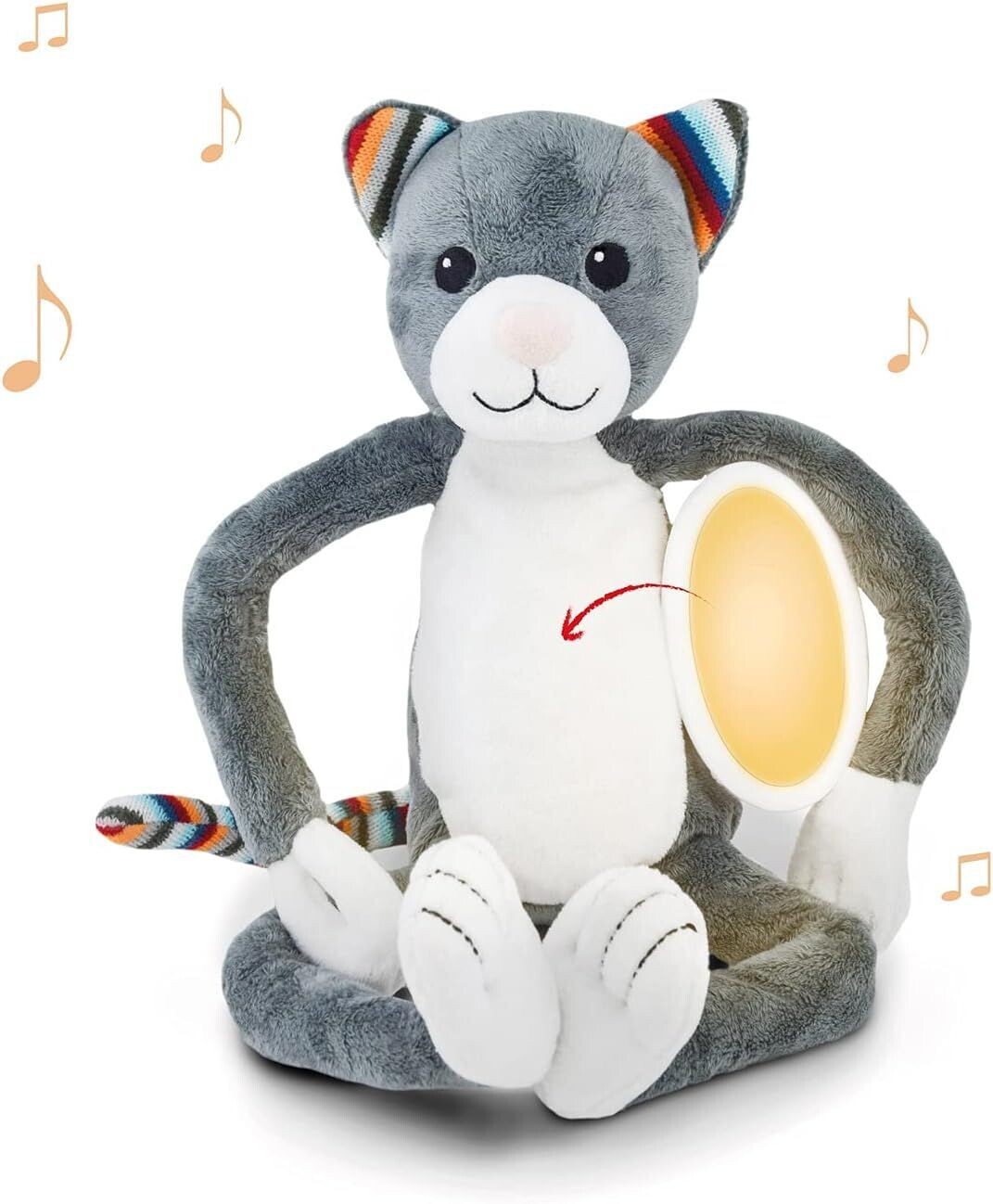 Peluche veilleuse chat