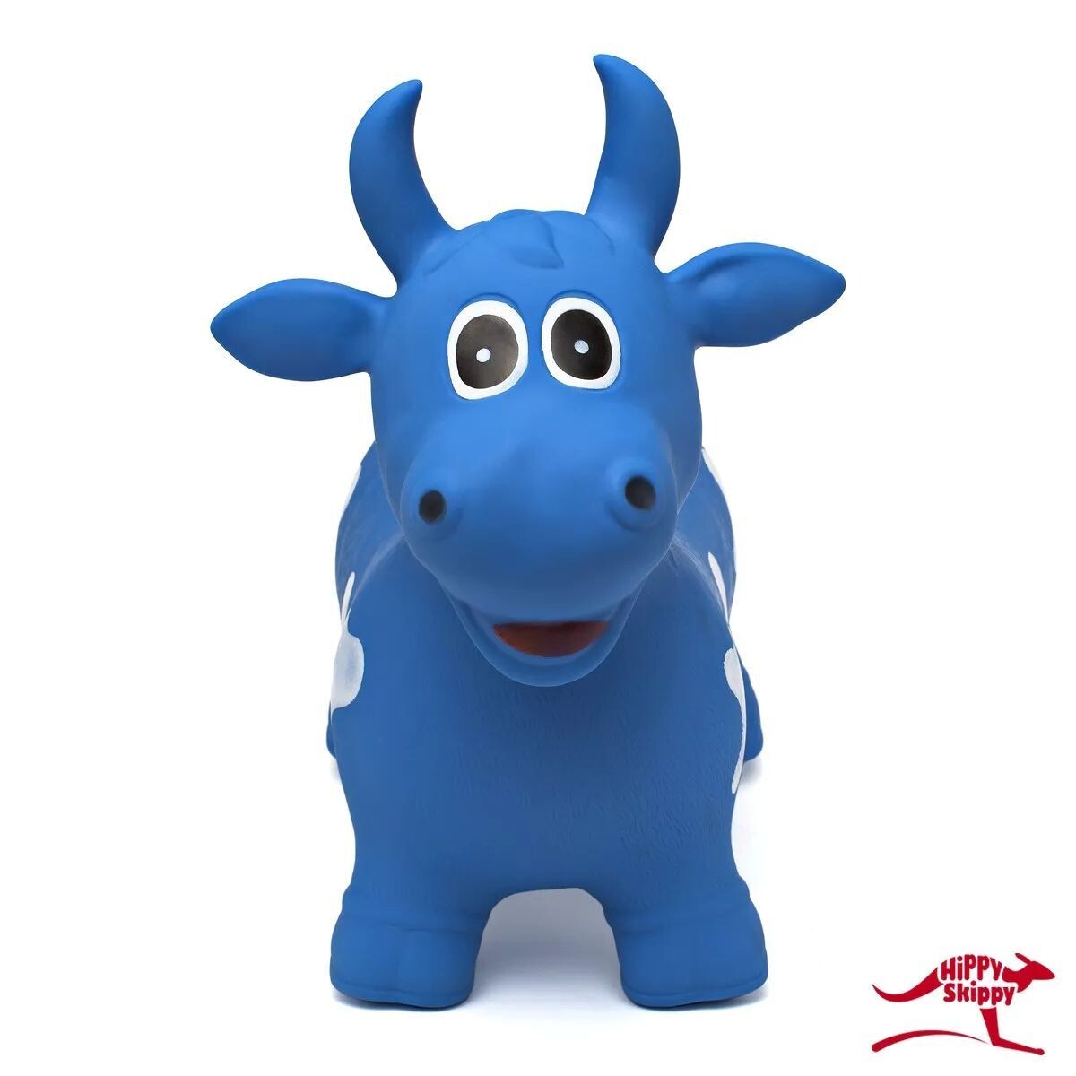 Porteur sauteur gonflable vache bleue