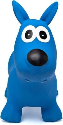 Porteur sauteur gonflable chien bleu