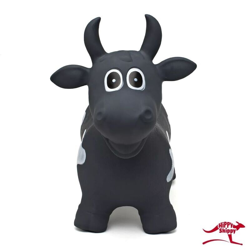 Porteur sauteur gonflable vache noire