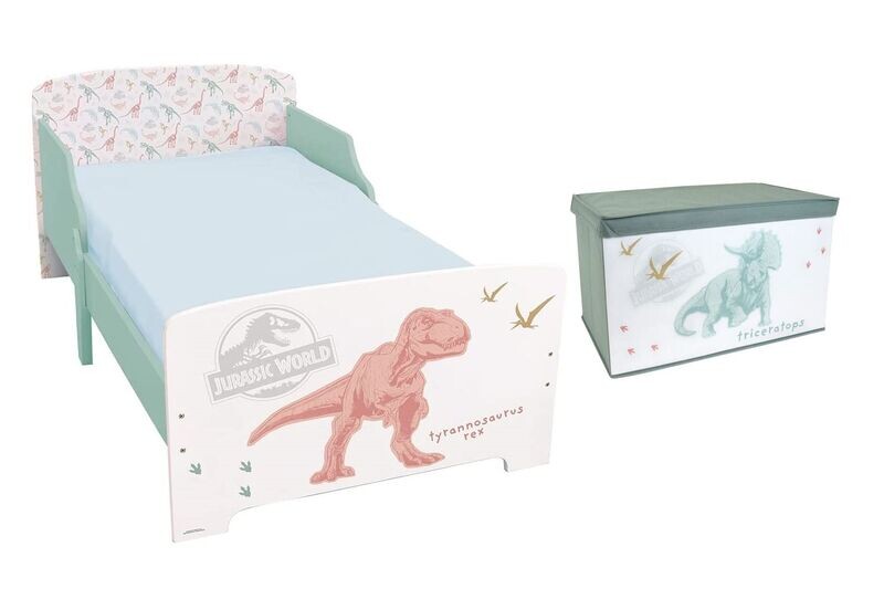 JURASSIC WORLD - Lot lit avec sommier + coffre pliable JURASSIC WORLD - Lot lit avec sommier + coffre pliable