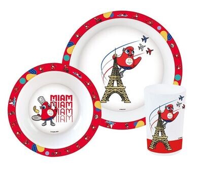 JEUX OLYMPIQUES PARIS 2024 - Ensemble repas (assiette, bol, verre)