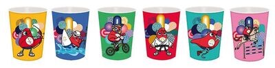 JEUX OLYMPIQUES PARIS 2024 - Lot de 6 gobelets 400 mL