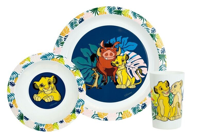 DISNEY ROI LION - Ensemble repas (assiette, bol, verre)