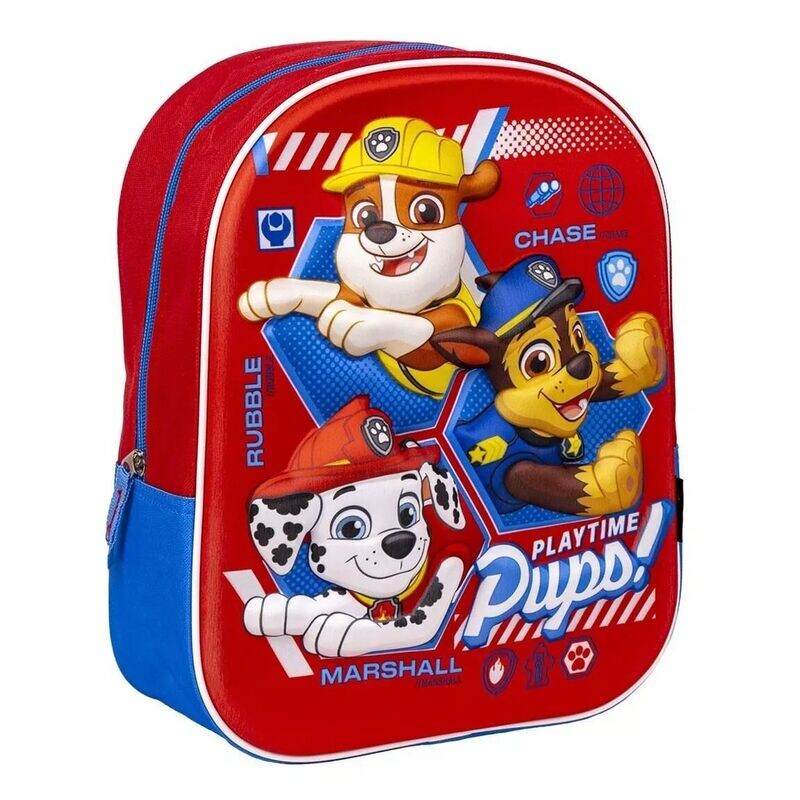 PAT'PATROUILLE - Sac à dos 3D pour enfants avec fermeture éclair