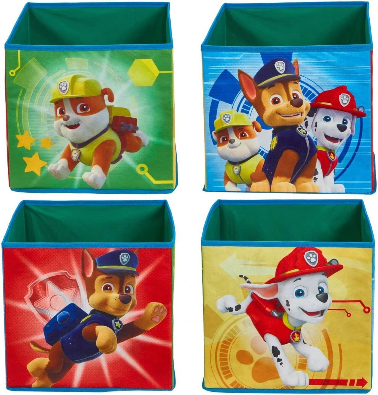 PAT'PATROUILLE - Lot de 4 cubes de rangement