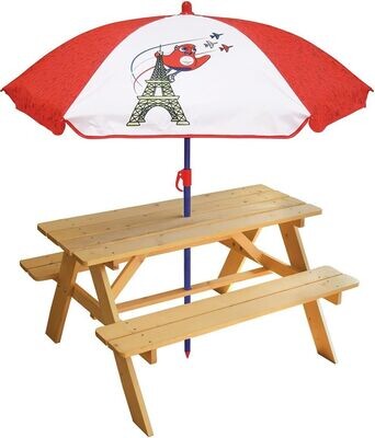 JEUX OLYMPIQUES PARIS 2024 - Table pique-nique avec parasol