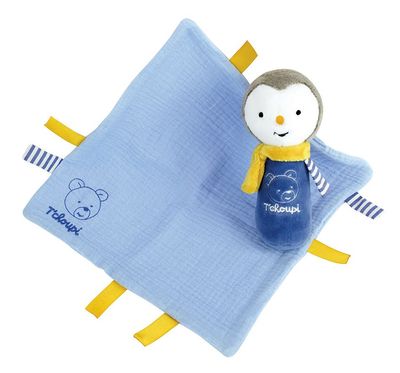 T'CHOUPI BABY - Coffret couinette hochet et carré gaze de coton