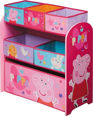 PEPPA PIG - Meuble de rangement 6 corbeilles pour enfants