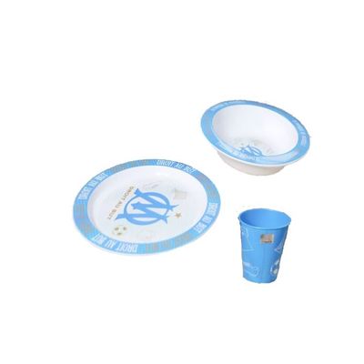 OM OLYMPIQUE DE MARSEILLE - Ensemble repas (assiette, bol, verre)