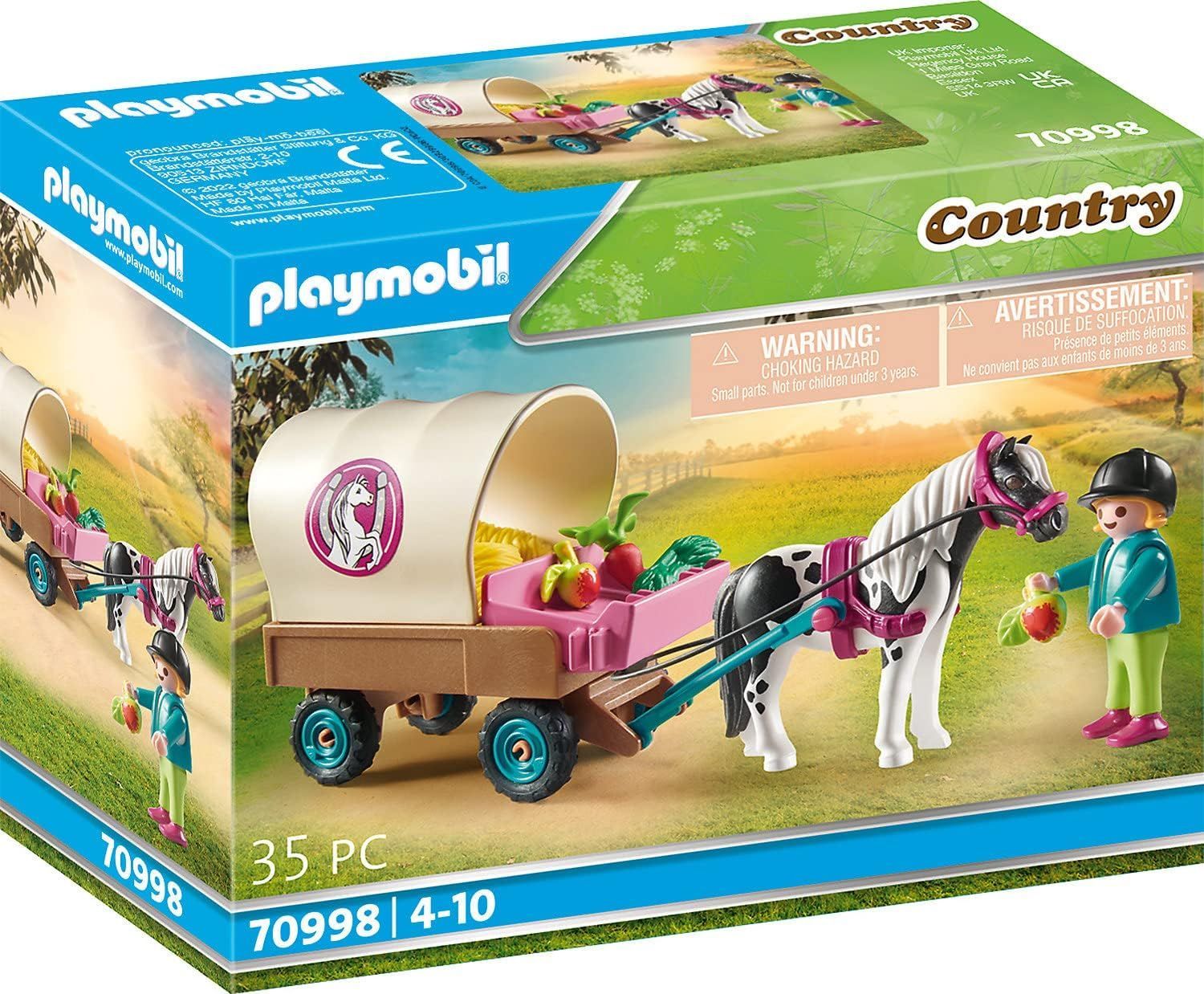 PLAYMOBIL - 70998 Carriole avec Enfant et Poney