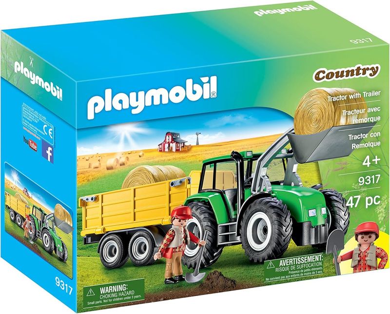 PLAYMOBIL - 9317 Tracteur avec remorque PLAYMOBIL - 9317 Tracteur avec remorque