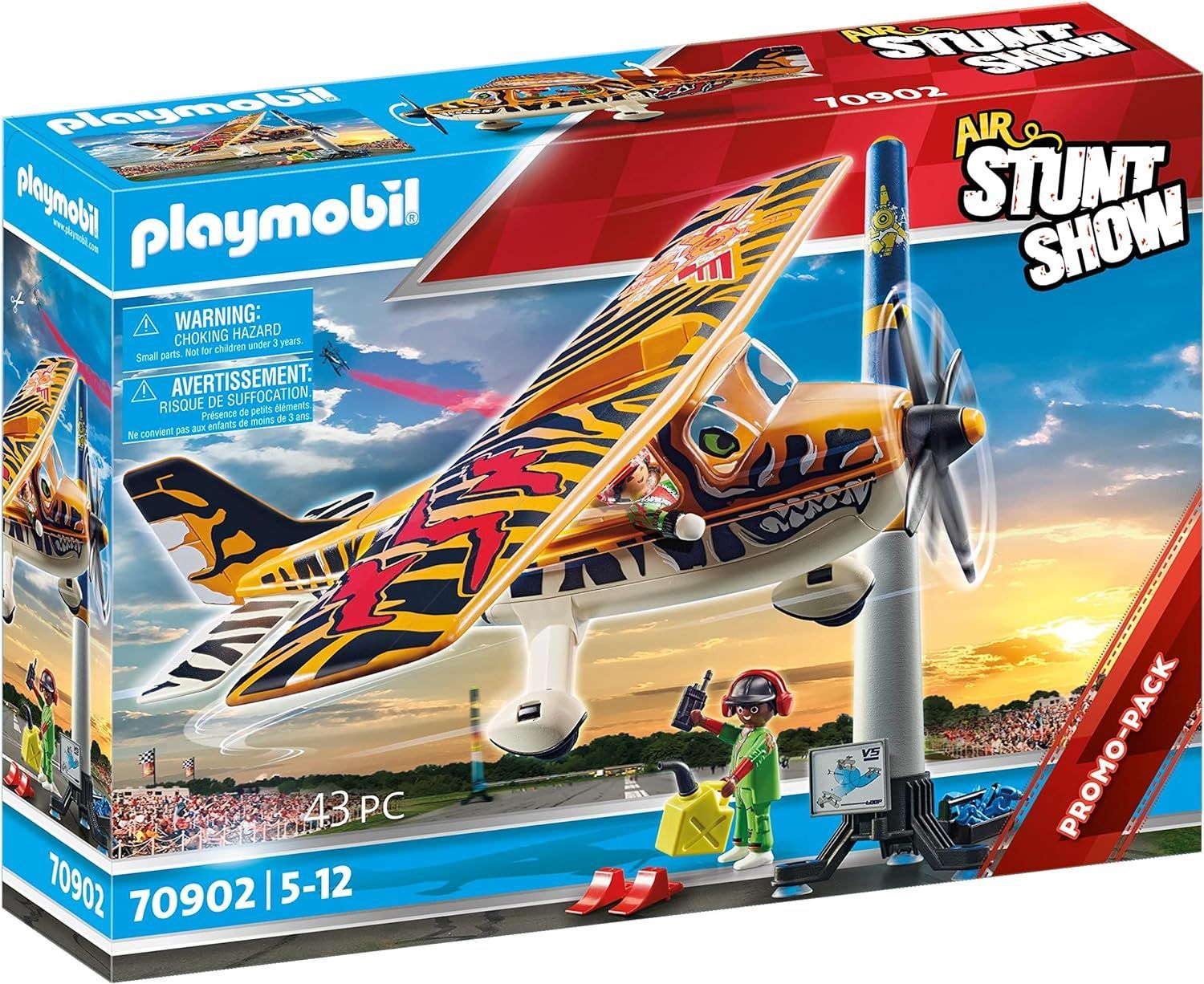 PLAYMOBIL - 70902 Air Stunt Show Avion à hélice tigre