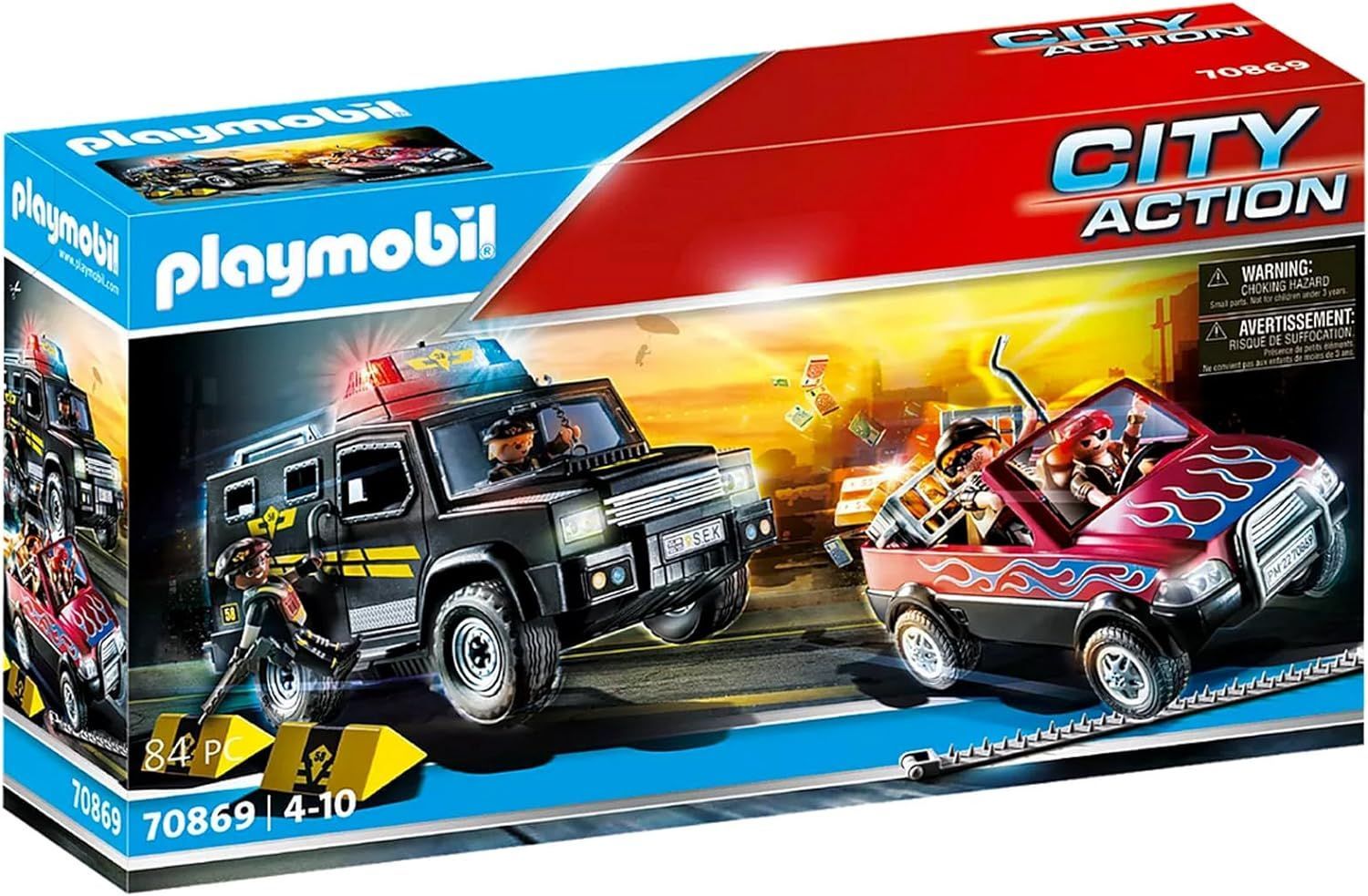 PLAYMOBIL - 70869 Véhicule de police tout-terrain poursuit des voleurs
