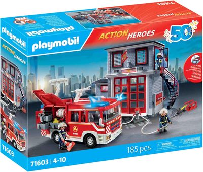 PLAYMOBIL - 71603 Brigade d'intervention de pompiers et caserne