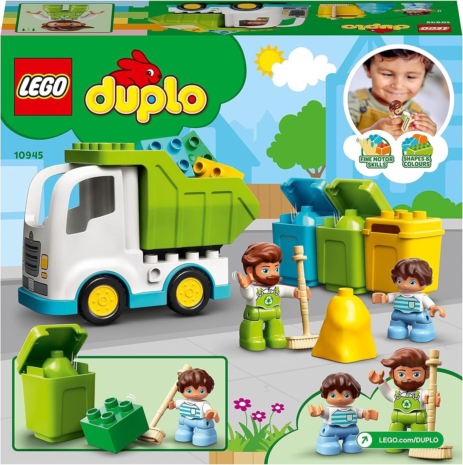 LEGO DUPLO - 10945 Camion de poubelles et recyclage