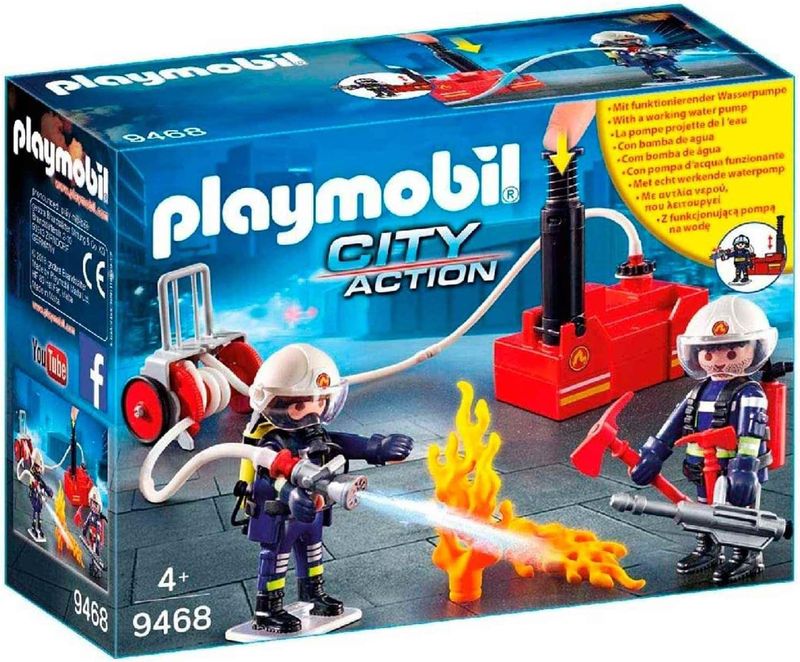 PLAYMOBIL - 9468 Pompiers avec matériel d'incendie PLAYMOBIL - 9468 Pompiers avec matériel d'incendie
