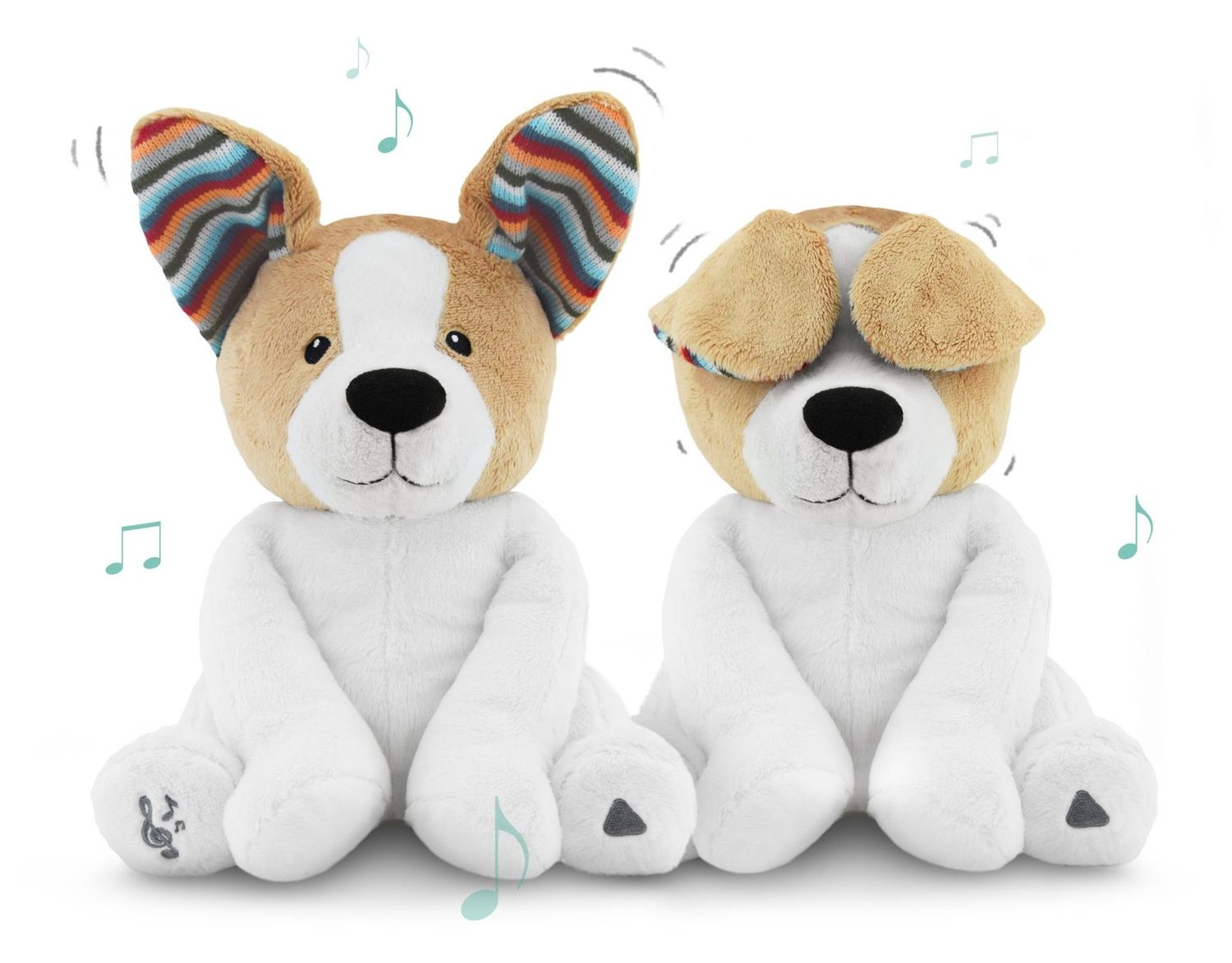 Peluche chien interactive et musicale
