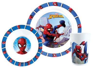 SPIDERMAN - Ensemble repas 3 pièces (assiette,bol, verre)