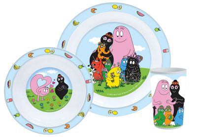 BARBAPAPA - Ensemble repas 3 pièces (assiette,bol, verre)