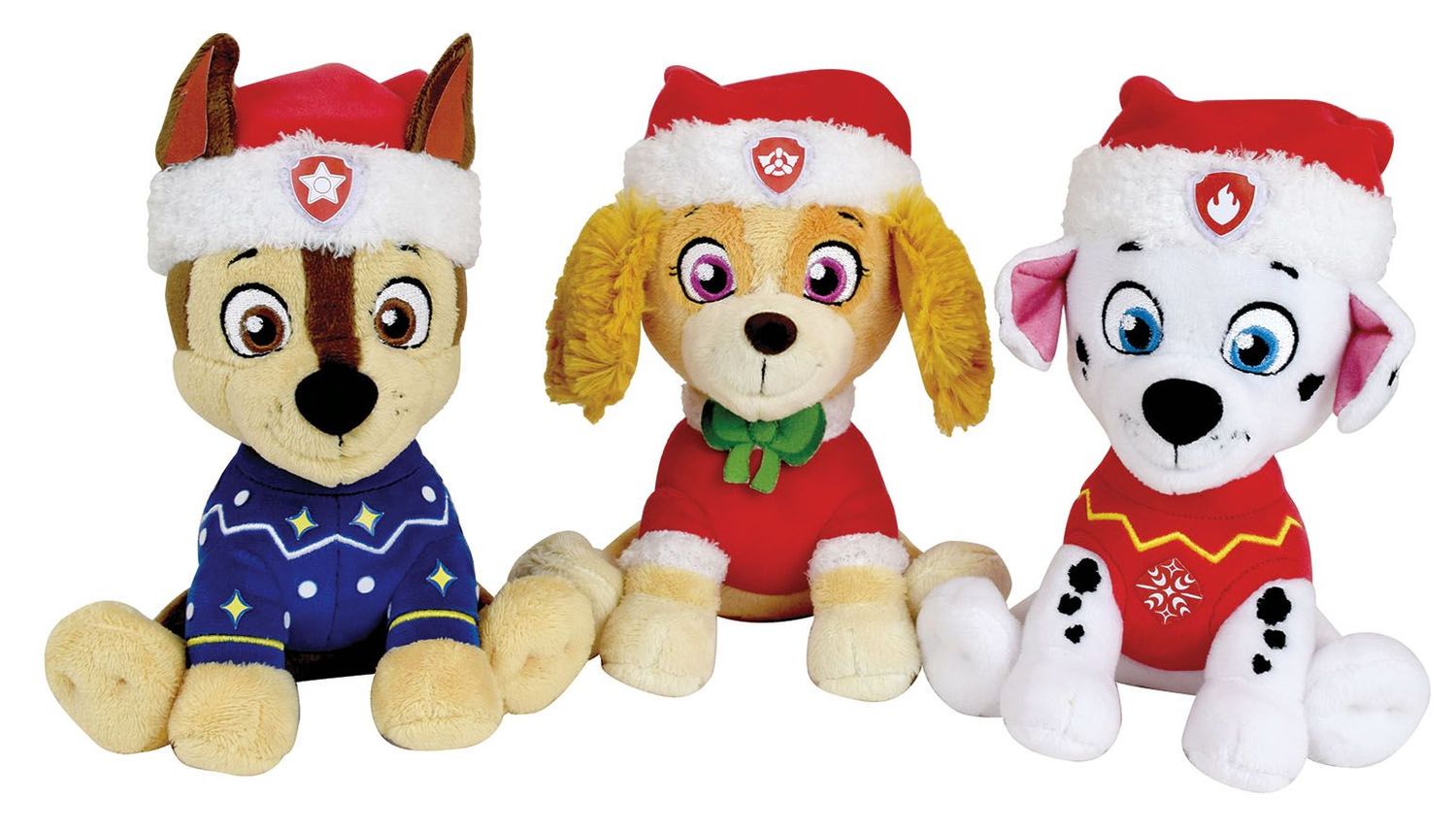 PAT'PATROUILLE - Coffret 3 peluches de Noël 17 Cm Chase, Marcus et Stella PAT'PATROUILLE - Coffret 3 peluches de Noël 17 Cm Chase, Marcus et Stella