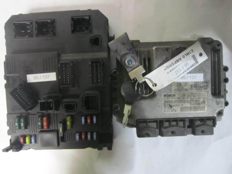 95-137 Kit Motore Citroen / Peugeot 0 281 012 525 0281012525 96 613 763 80 9661376380 EDC16C34 9653667680   BSI E02-00 S118085220 E Diesel 206 1.4