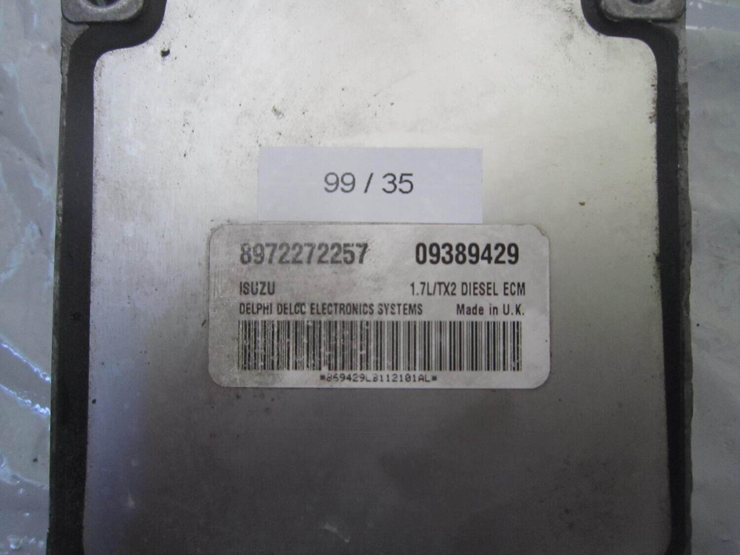 99-35 Centralina Motore Delphi 8972272257 09389429 1.7L/TX2 OPEL Benzina VARIE