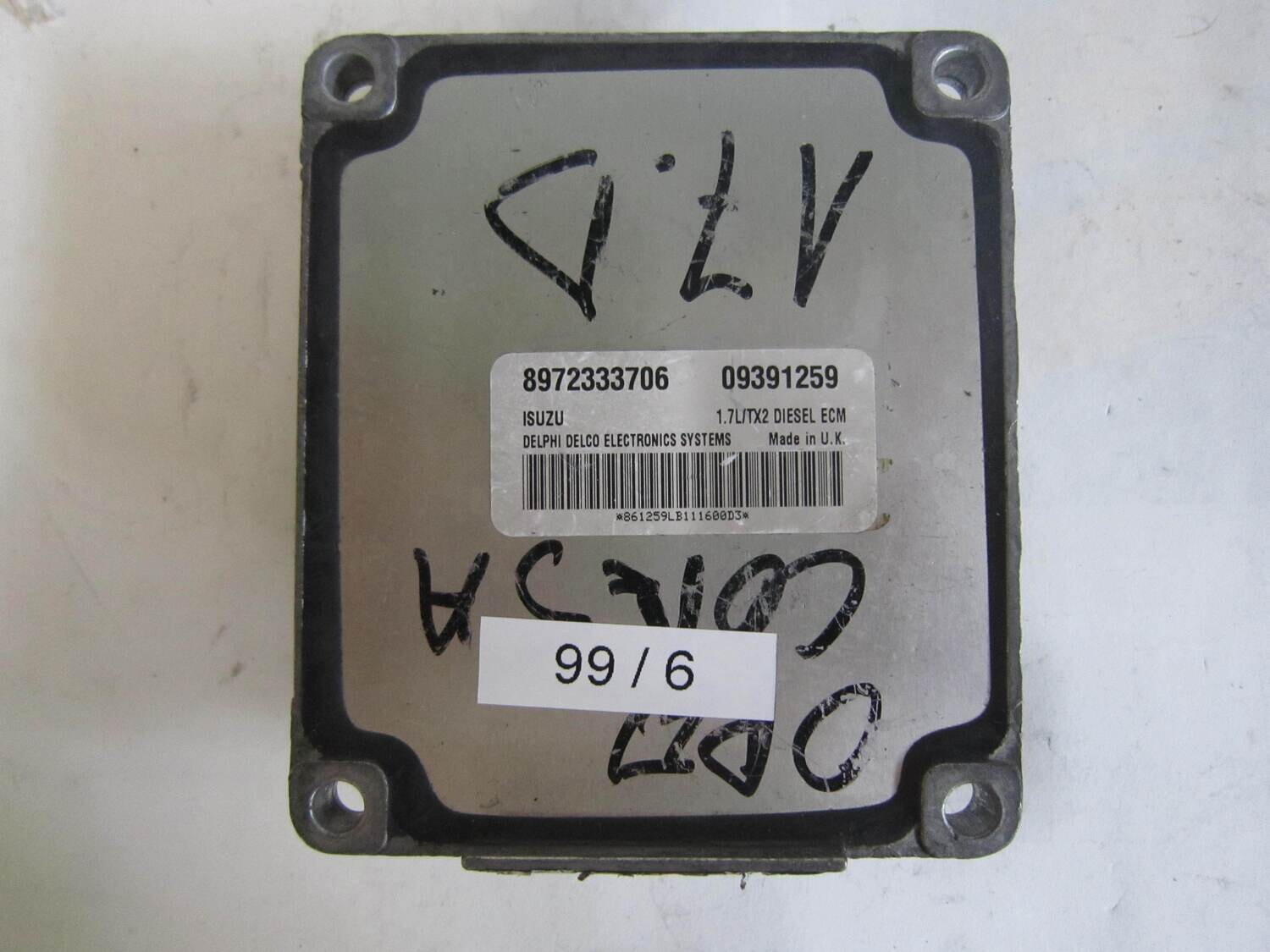 99-6 Centralina Motore Delphi 8972333706 09391259 1.7L/TX2 OPEL Benzina VARIE