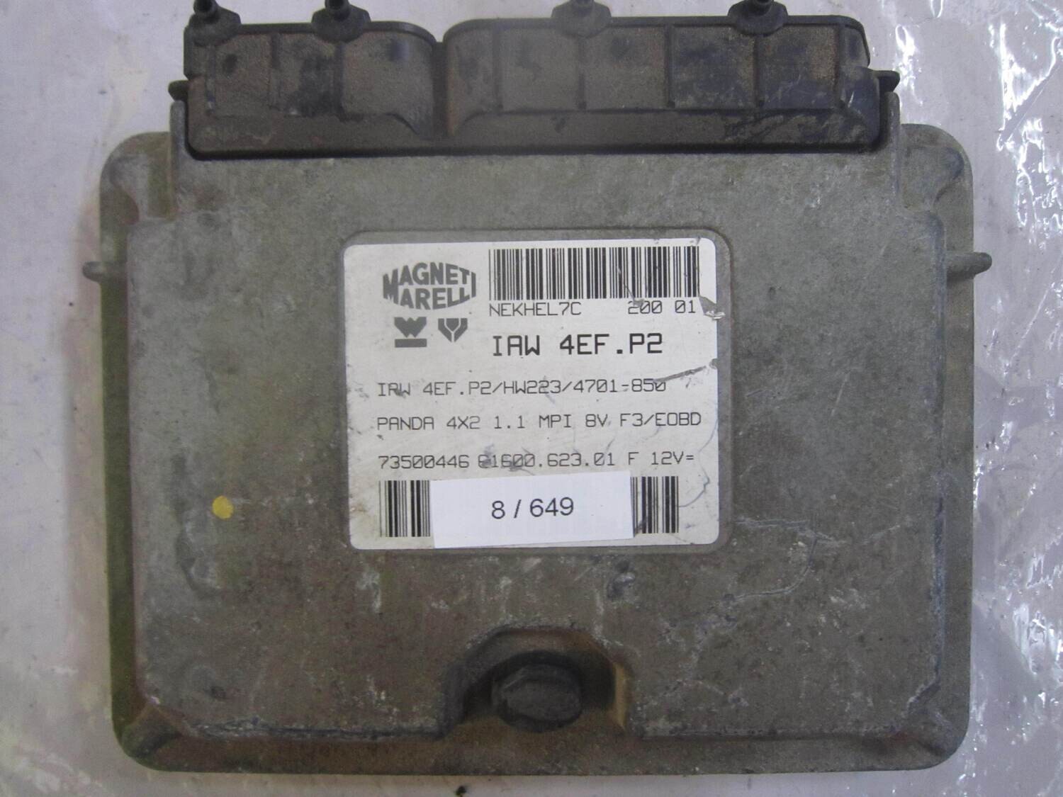 8-649 Centralina Motore Magneti Marelli 73500446 61600.623.01 6160062301 IAW 4EF.P2 ALFA ROMEO / FIAT / LANCIA Benzina PANDA 1.1