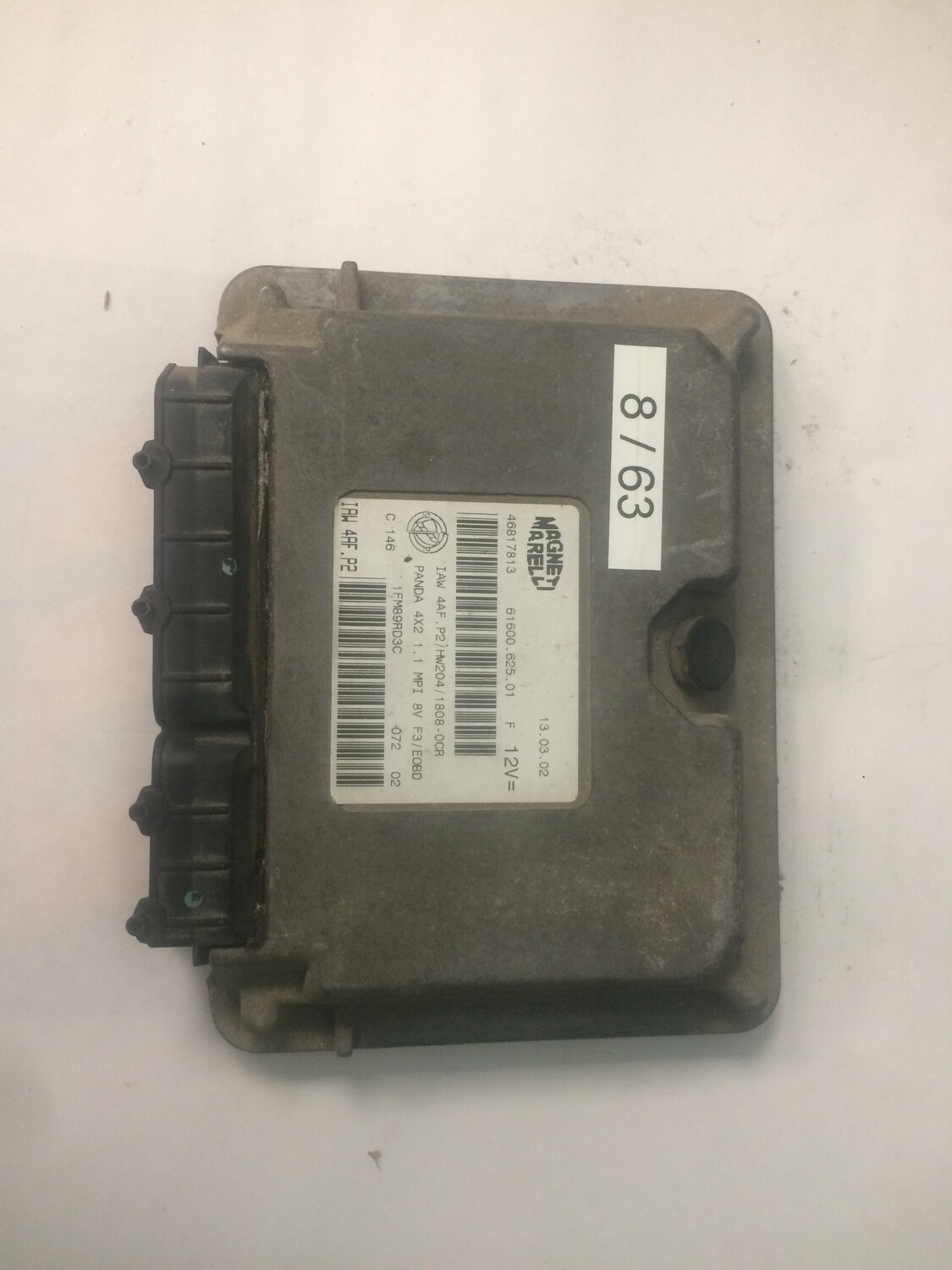 8-63 Centralina Motore Magneti Marelli  46817813 61600.625.01 6160062501   IAW 4AF.P2 IAW4AFP2   ALFA ROMEO / FIAT / LANCIA  PANDA 1.1 MPI