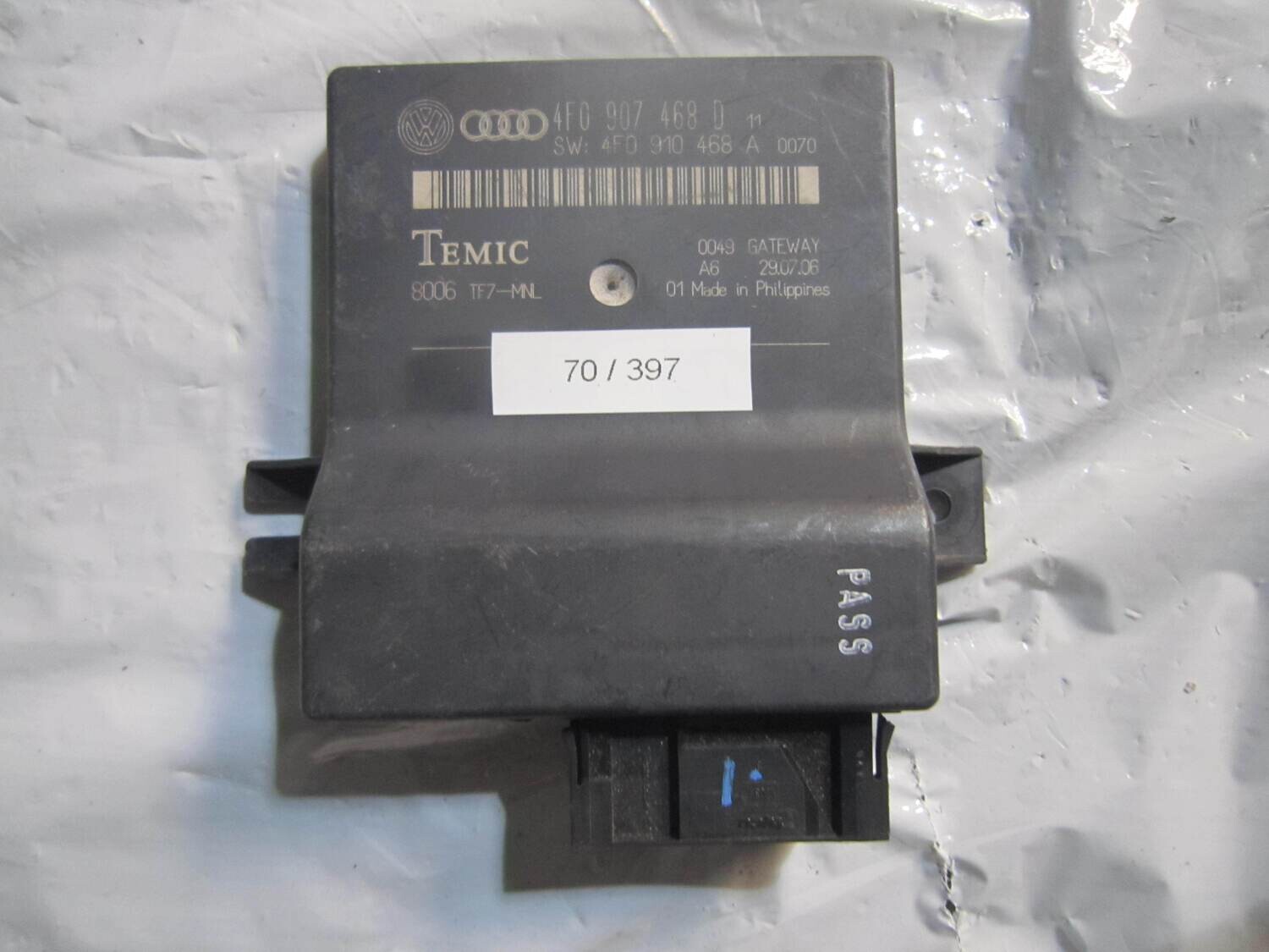 70-397 Modulo Gateway Temic 4F0 907 468 D 4F0907468D 4F0 910 468 A 4F0910468A 8006 TF7-MNL AUDI VARIE