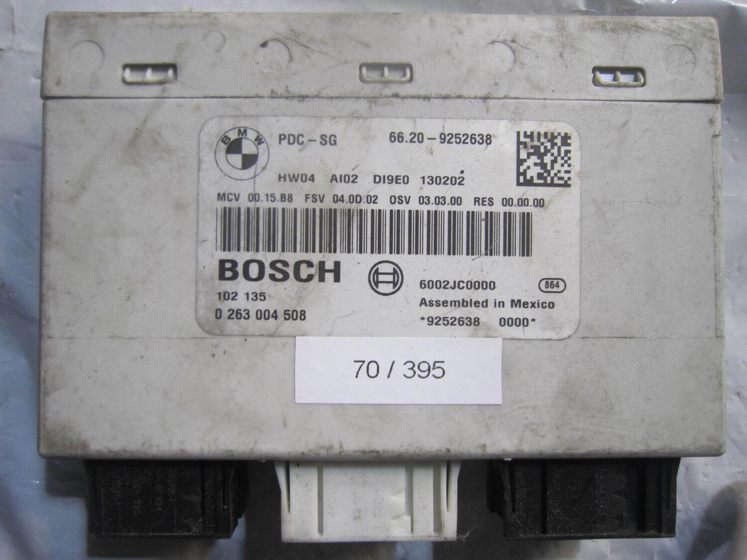 70-395 Modulo Di Controllo Bosch 0 263 004 508 0263004508 66.20-9252638  66209252638 PDC-SG BMW VARIE