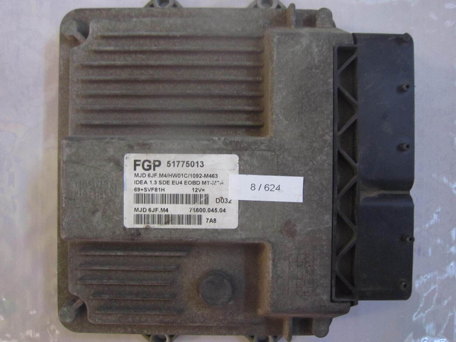 8-624 Centralina Motore Magneti Marelli 51775013 71600.045.04 7160004504 MJD 6JF.M4 HW01C/1092-M463 ALFA ROMEO / FIAT / LANCIA Diesel IDEA MUSA