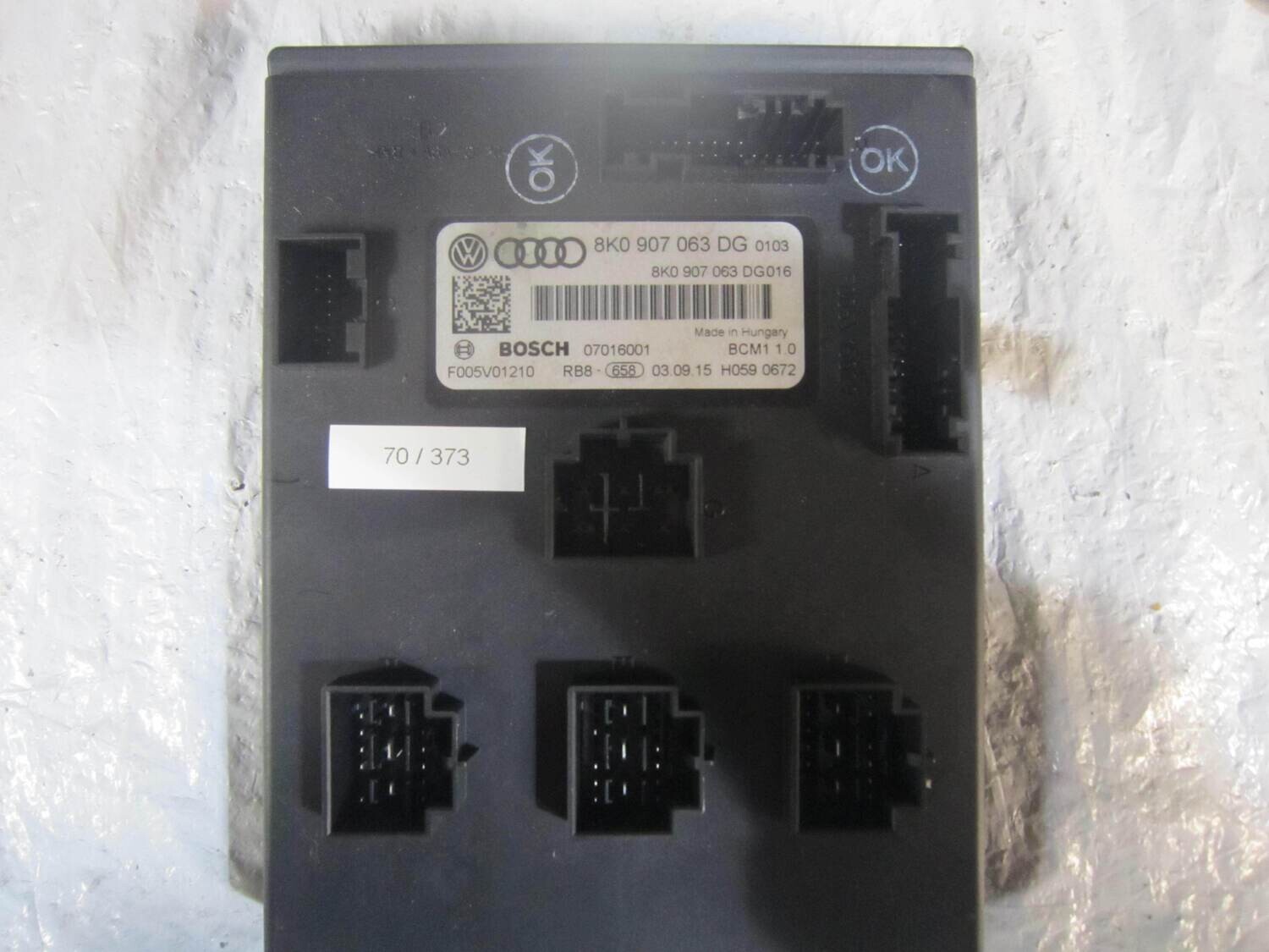 70-373 Centralina Modulo Confort Bosch 8K0 907 063 DG 8K0907063DG BCM1.1.0 BCM110 AUDI