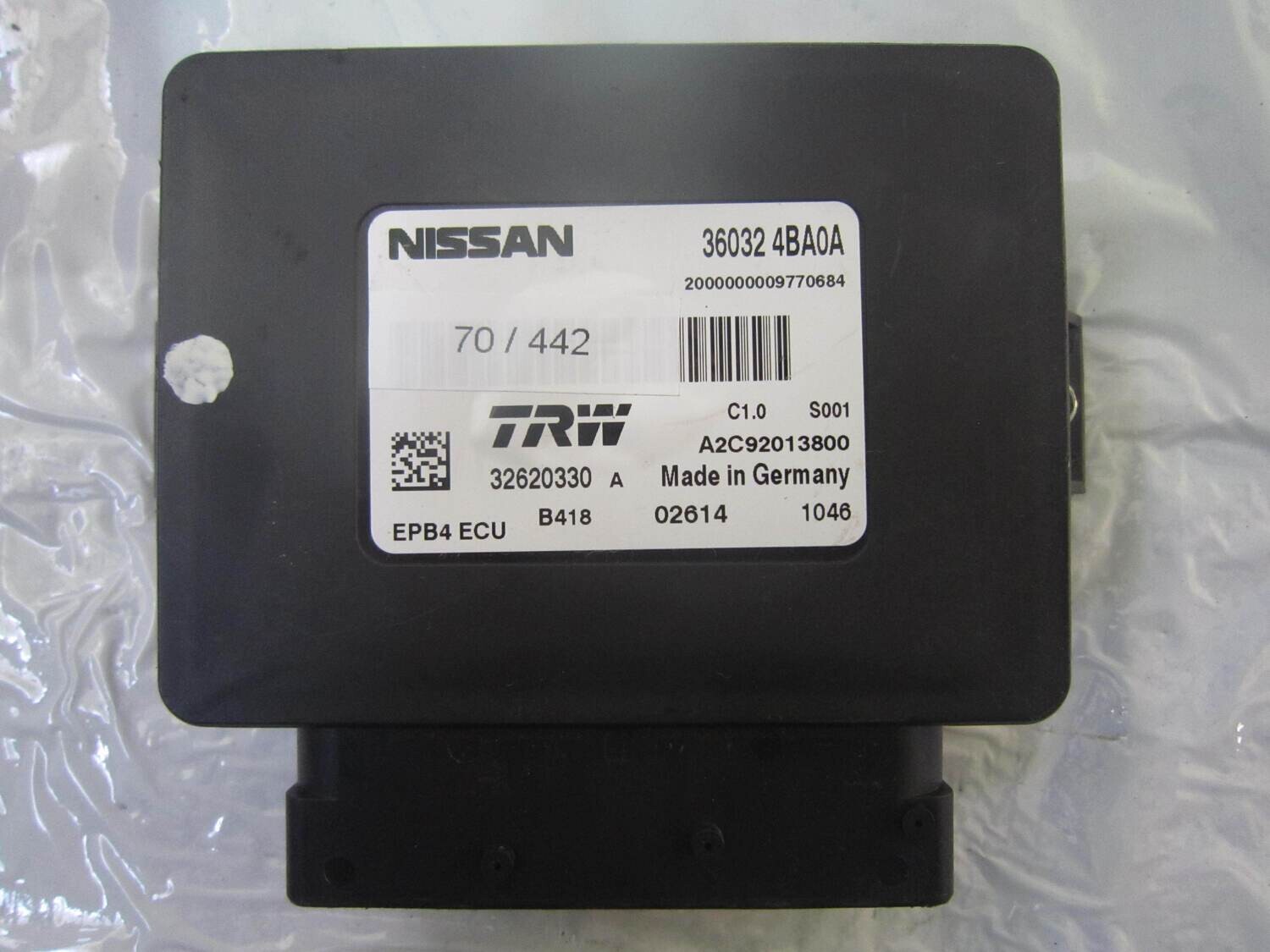 70-442 Modulo Controllo Freno A Mano Trw 36032 4BA0A 360324BA0A A2C92013800 36620330 NISSAN Diesel QASHQAI