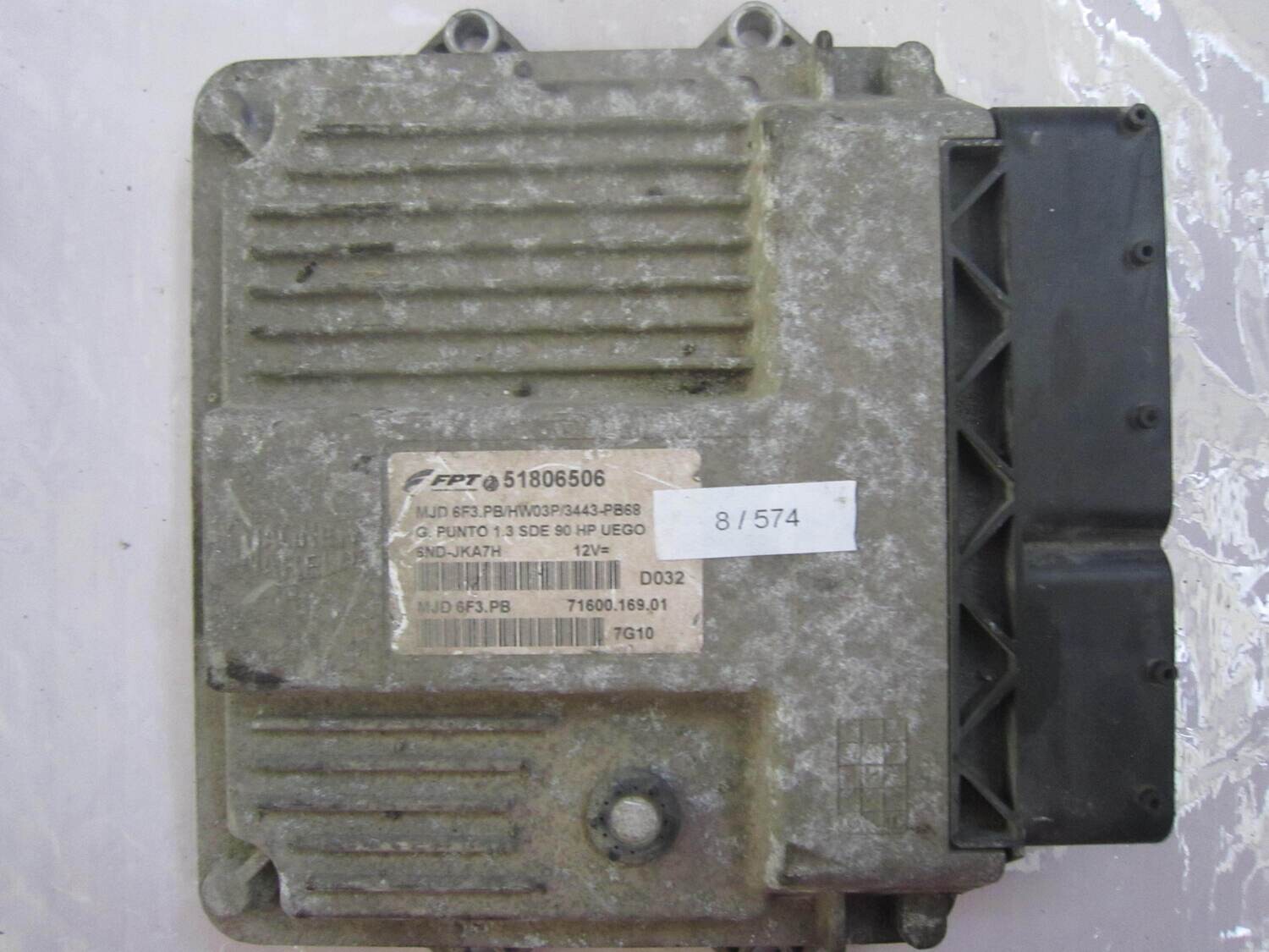 8-574 Centralina Motore Magneti Marelli 51806506 MJD 6F3.PB MJD6F3PB ALFA ROMEO / FIAT / LANCIA Diesel GRANDE PUNTO 1.3