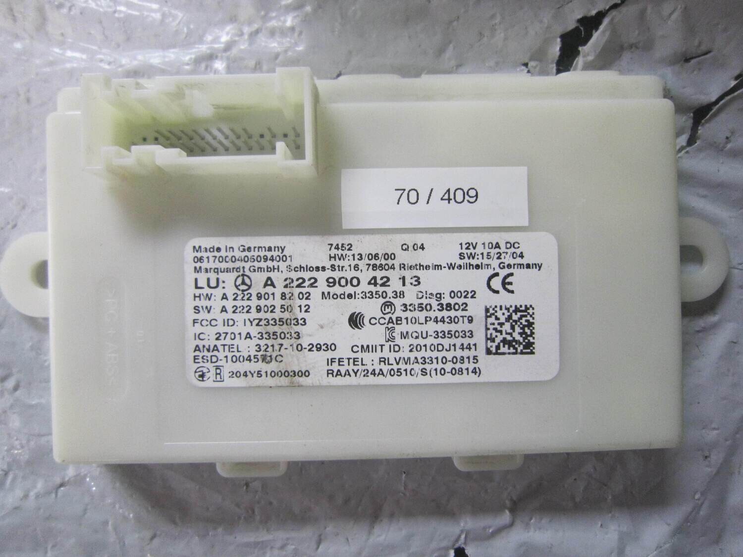 70-409 Modulo Di Controllo Mercedes A 222 900 42 13 A2229004213 3350.38 335038 A 222 901 82 02 A 222 902 50 12 VARIE