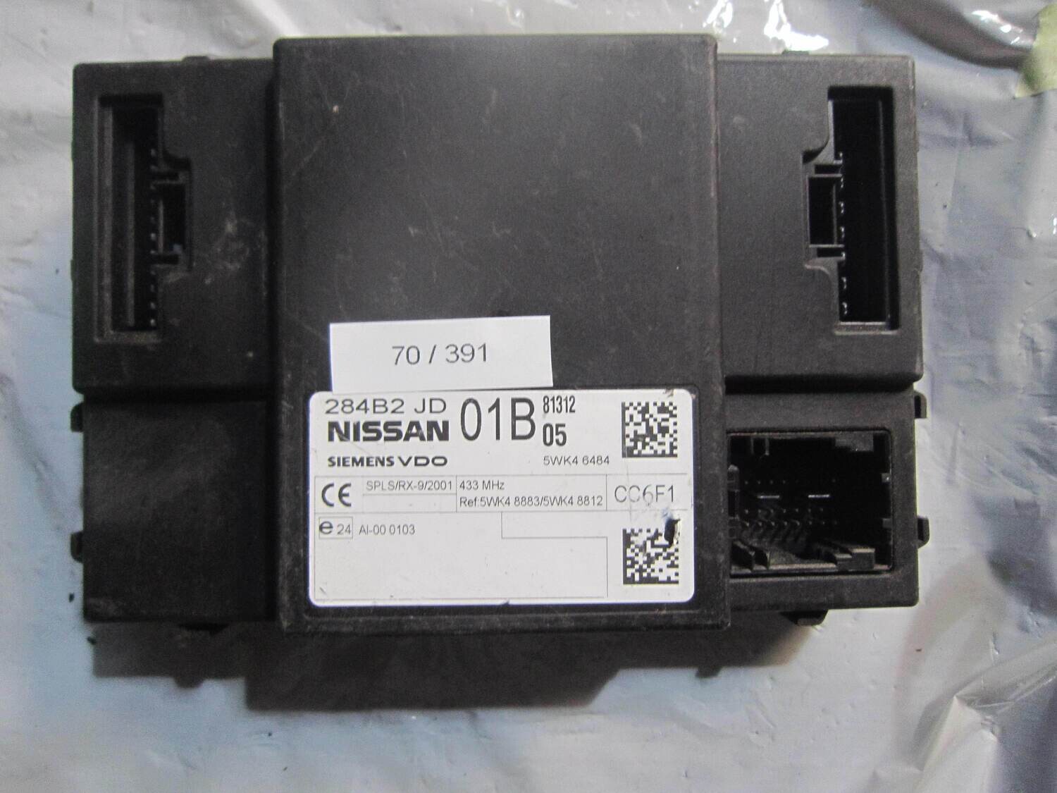 70-391 Modulo Di Controllo Siemens 284B2 JD 01B05 284B2JD01B05 5WK4 6484 5WK46484 81312 NISSAN QASHQAI
