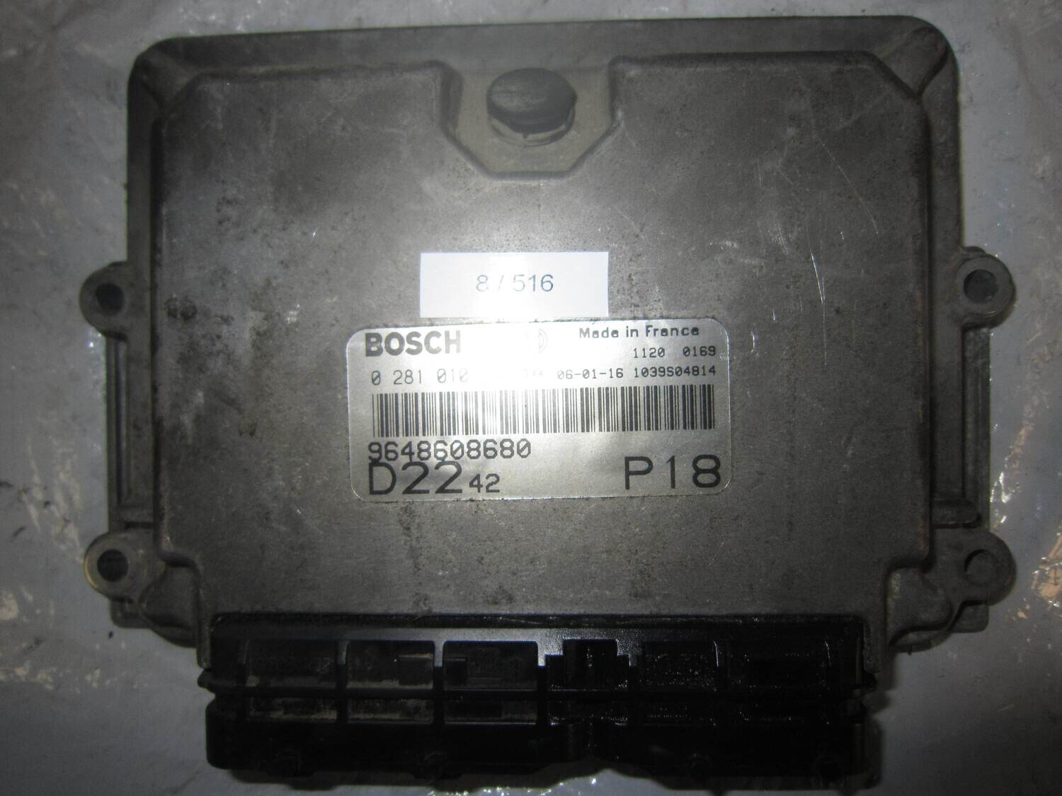 8-516 Centralina Motore Bosch 0 281 010 345 0281010345 9648608680 1039S04814 D22 42  P18 ALFA ROMEO / FIAT / LANCIA Diesel DUCATO