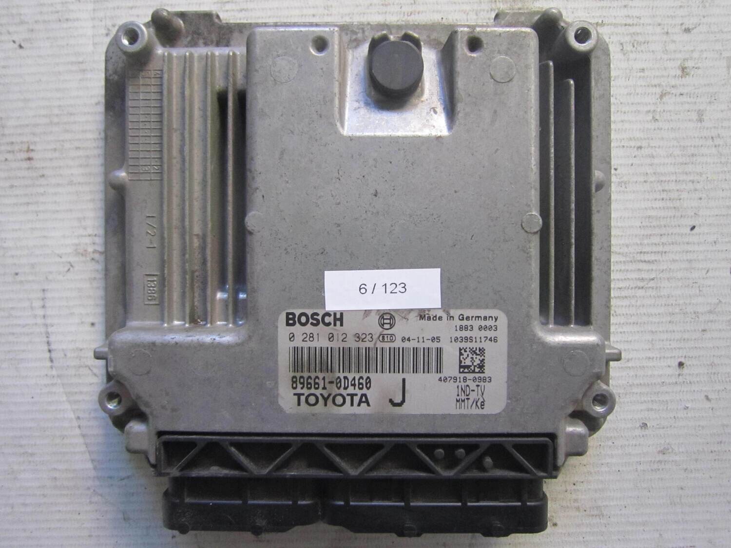 6-123 Centralina Motore Bosch 0 281 012 323 0281012323 896610-D460 896610D460 1039S11746 TOYOTA Diesel YARIS 1.4