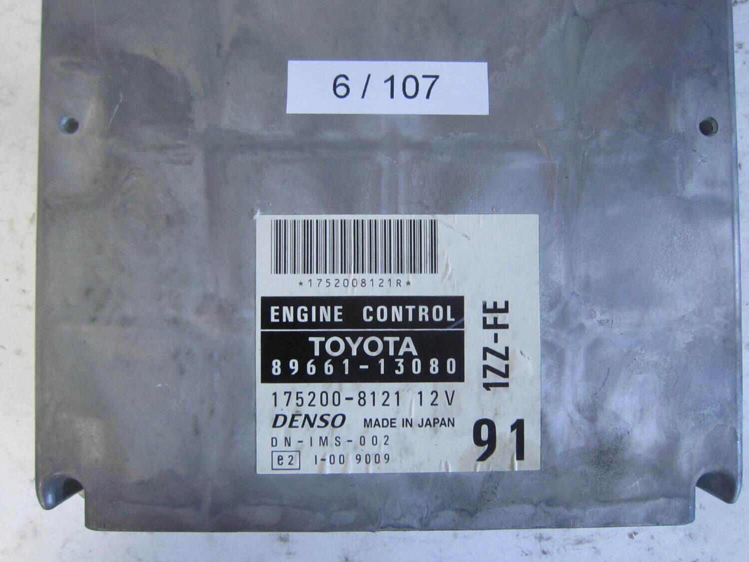 6-107 centralina motore denso 89661-13080 175200-8121 1zz-fe 91  toyota verso