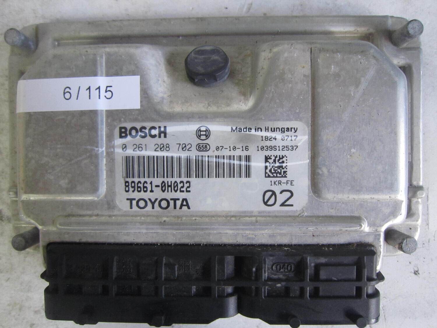 6-115 Centralina Motore Bosch 0 261 208 702 0261208702 89661-0H022 896610H022 1039S12537 TOYOTA Benzina AYGO 1.0