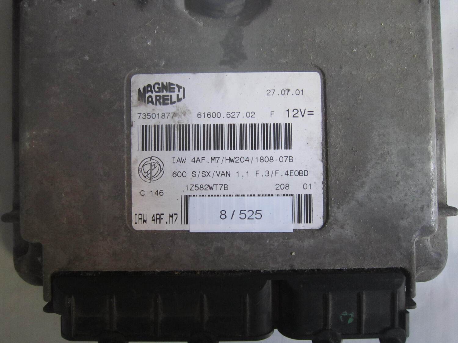 8-525 Centralina Motore Magneti Marelli 73501877 61600.627.02 6160062702 IAW 4AF.M7 HW204 ALFA ROMEO / FIAT / LANCIA Benzina 600 1.1