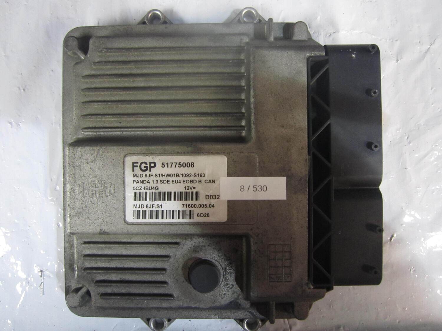 8-530 Centralina Motore Magneti Marelli 51775008 MJD 6JF.S1 MJD6JFS1 71600.005.04 HW01B/1092-S163 ALFA ROMEO / FIAT / LANCIA Diesel PANDA 1.3