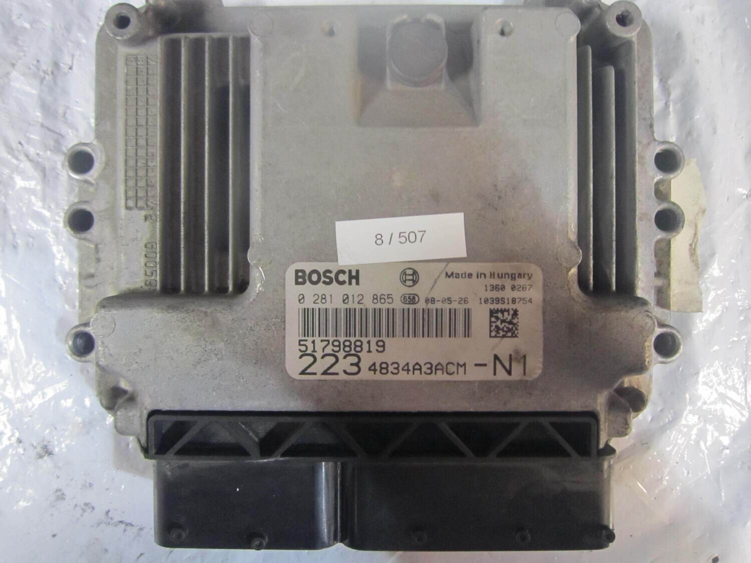 8-507 Centralina Motore Bosch 0 281 012 865 0281012865 55206075 1039S13477 223 4834A3ABM - N1 ALFA ROMEO / FIAT / LANCIA Diesel DOBLO' 1.9