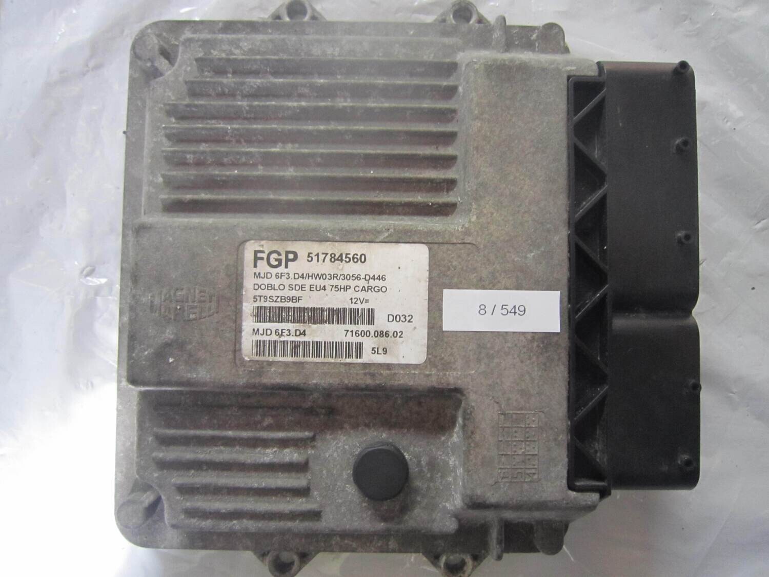 8-549 Centralina Motore Magneti Marelli 51784560 71600.086.02 7160008602 MJD 6F3.D4 ALFA ROMEO / FIAT / LANCIA Diesel DOBLO'